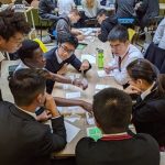students from a top sixth form college visiting Cardiff Metropolitan University