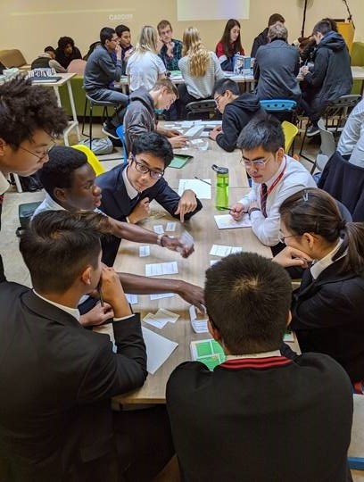 students from a top sixth form college visiting Cardiff Metropolitan University