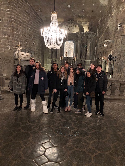 students from a private school in wales on a trip to Poland