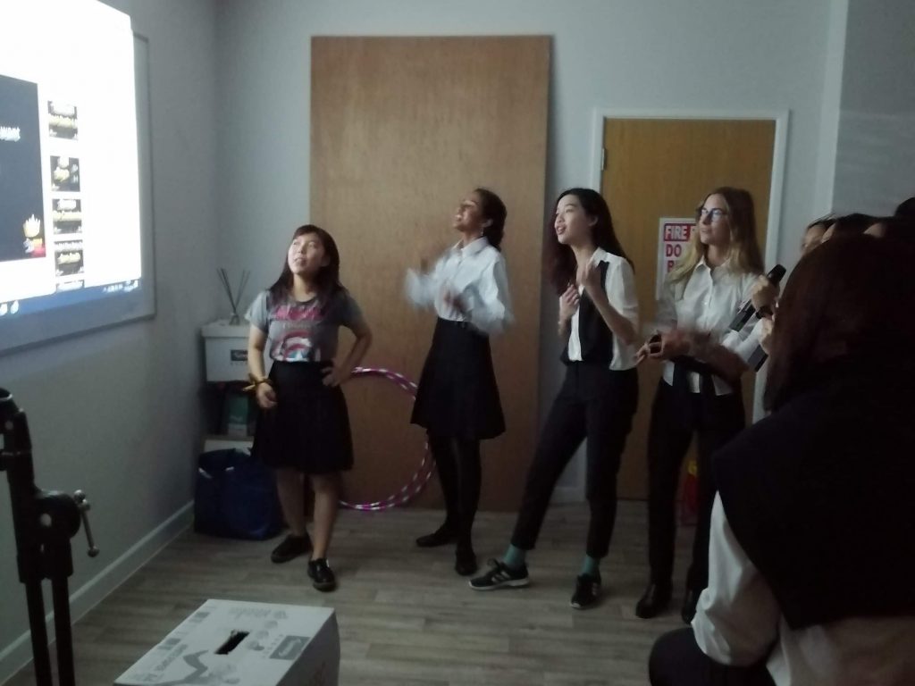 students from a top sixth form college having a Karaoke Night