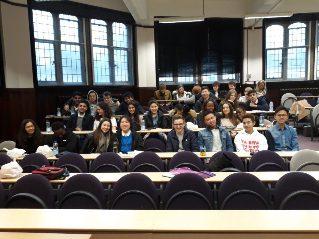 children in a lecture hall