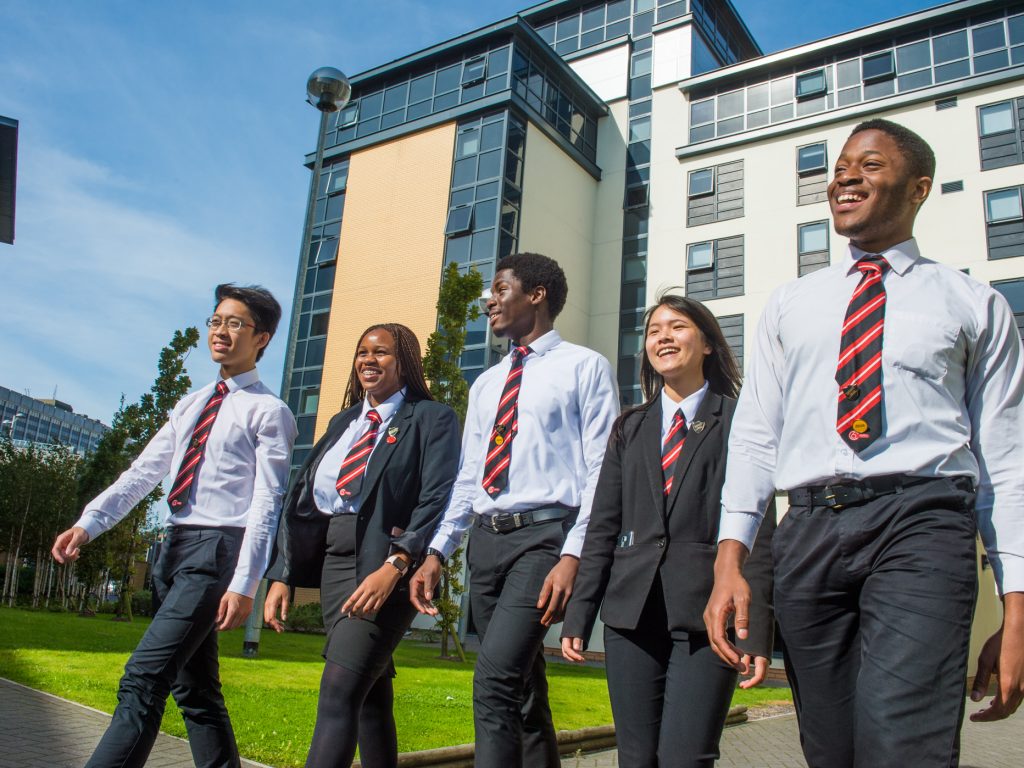 Students wearing uniform