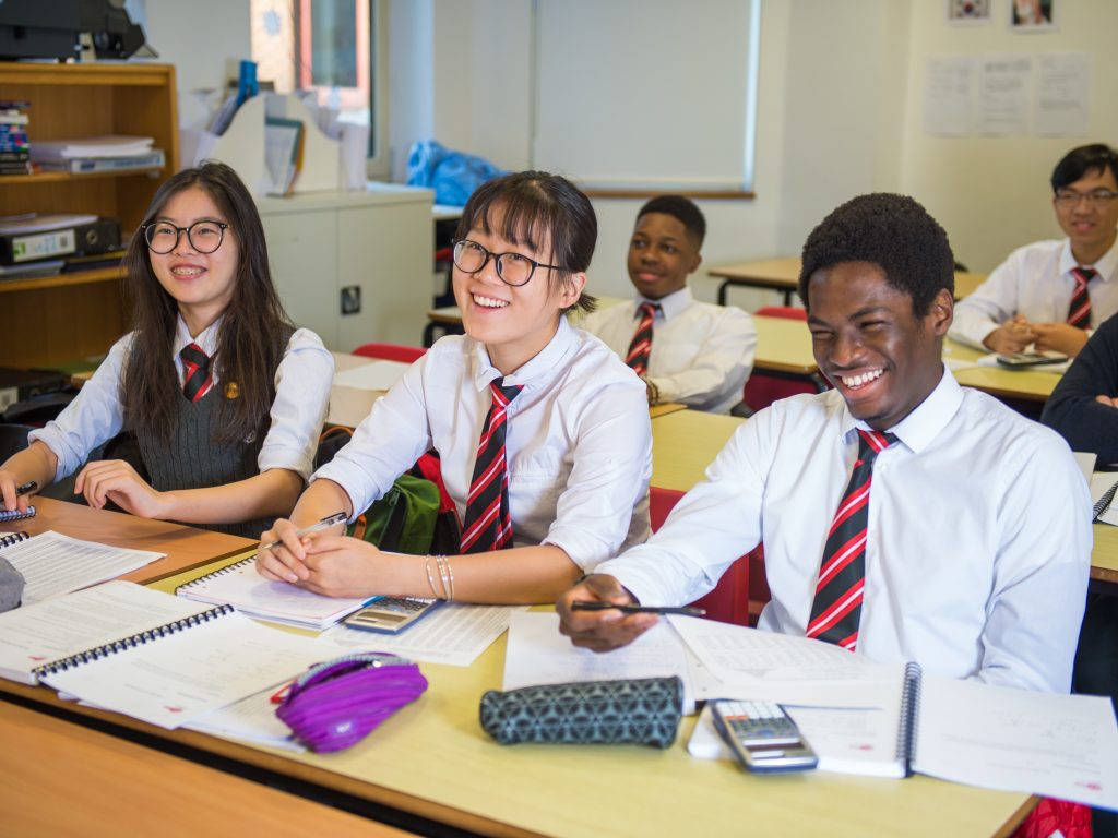 children sat at their desks