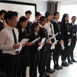 students from a top sixth form college reciting poetry