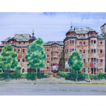 Painting of A Dukes Education College created by a student from a top sixth form college