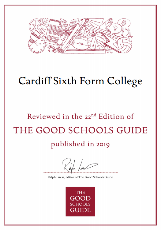 Cardiff Sixth Form College included in good schools guide