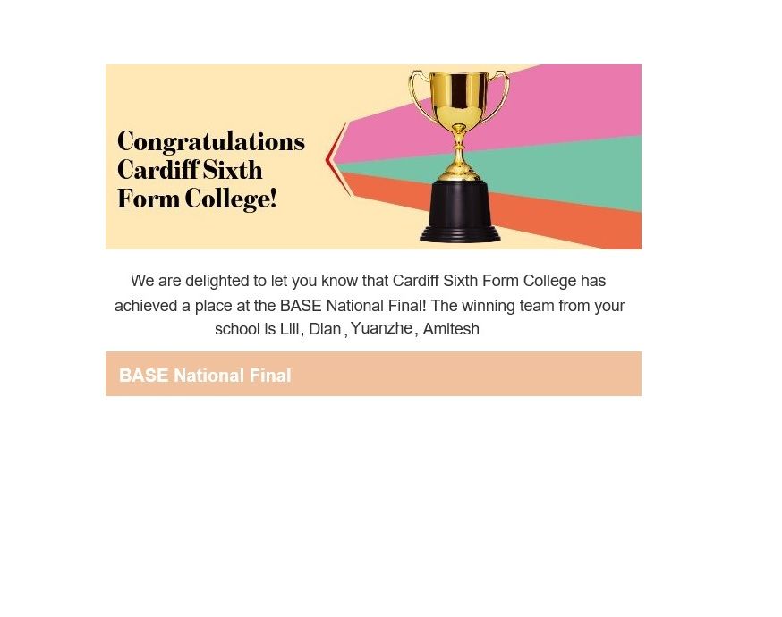 Congratulations Cardiff Sixth Form College