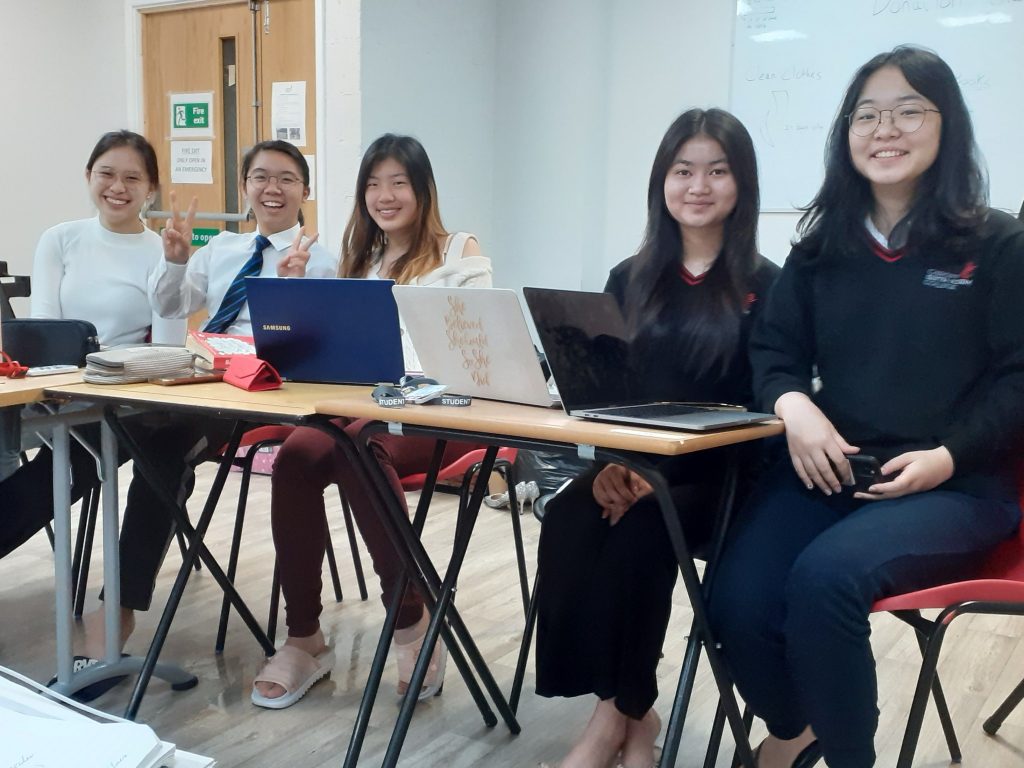 Students in the debating classroom